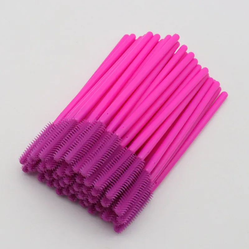 50 pcs Silicone Mascara Wands Applicator Disposable Eyelash Brushes Comb Beauty Makeup Brush For Women Eyelash Extension Tools