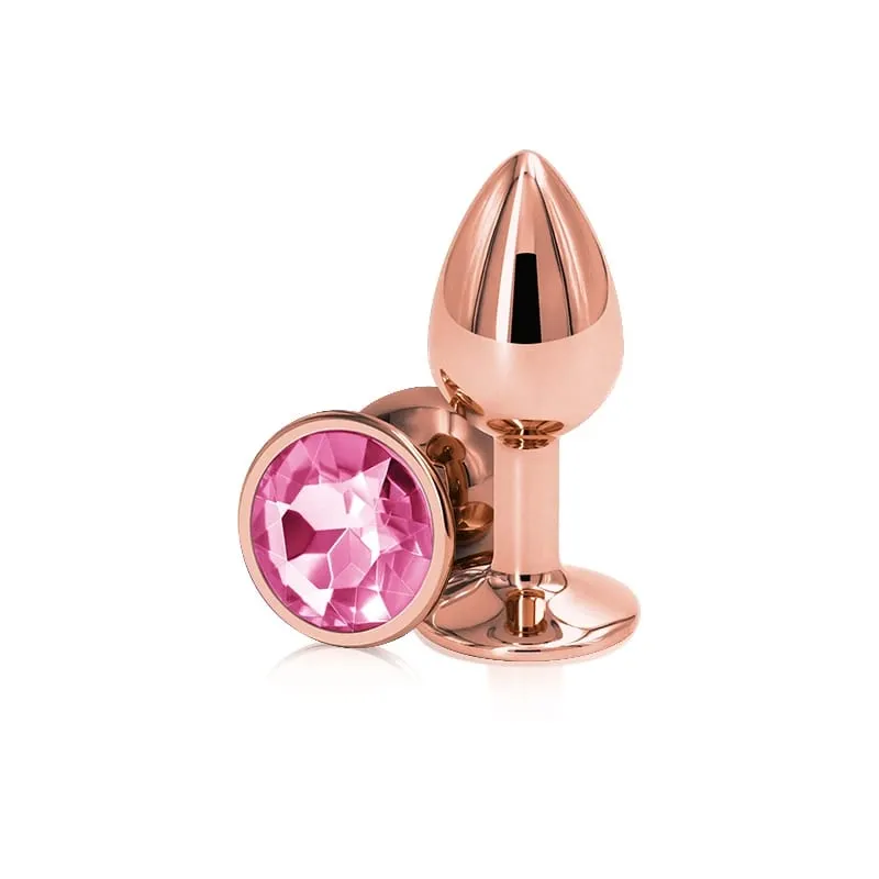 Rainbow Rose gold สีชมพูขนาดเล็กขนาดกลางชุดรูปหัวใจคริสตัลโลหะลูกปัด anal butt plug เครื่องประดับของเล่นสำหรับชายหญิง — image 4