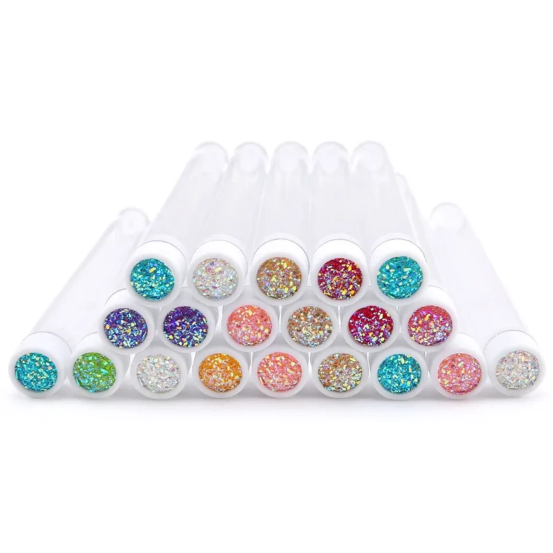 Tubes de pinceaux de maquillage réutilisables, 20 pièces, anti-poussière, Tubes de brosses à sourcils avec nouveaux cils, perceuse en résine, outil d'extension de cils remplaçable — image 15