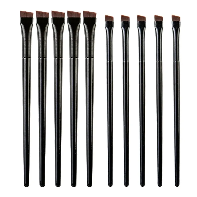 5/10 pezzi pennelli per trucco contorno sopracciglia pennello per eyeliner per sopracciglia professionale set di pennelli per occhi super sottile angolato set strumenti per il trucco — image 1