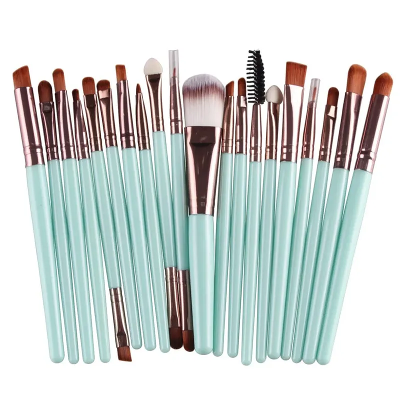 Set di pennelli per trucco da 20 pezzi Set di pennelli per trucco in polvere cosmetica Ombretto Eyeliner Fondotinta Miscela per fard Pennelli per trucco per donna di bellezza Maquiagem — image 17