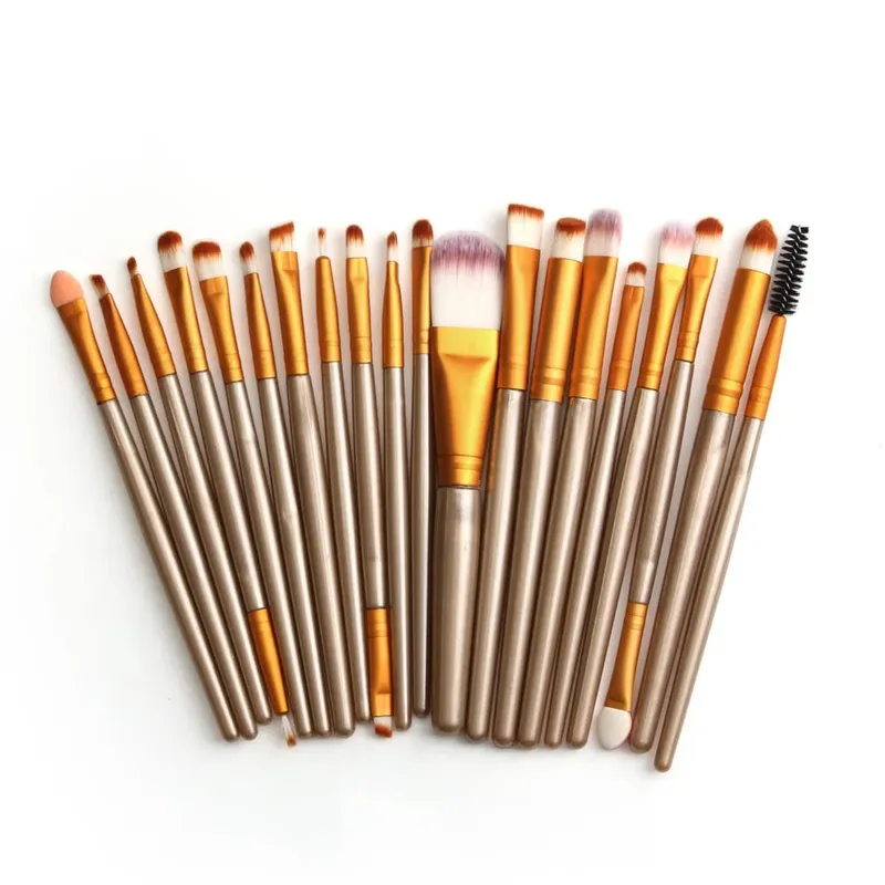 Set di pennelli per trucco da 20 pezzi Set di pennelli per trucco in polvere cosmetica Ombretto Eyeliner Fondotinta Miscela per fard Pennelli per trucco per donna di bellezza Maquiagem — image 25