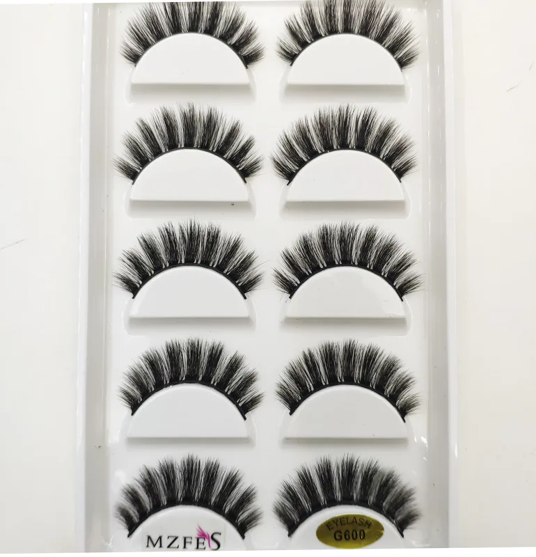 5 쌍 3D 밍크 가짜 속눈썹 부드러운 속눈썹 고양이 눈 속눈썹 메이크업 Faux Cils Cilios Maquiagem H13 MINI CAT E01