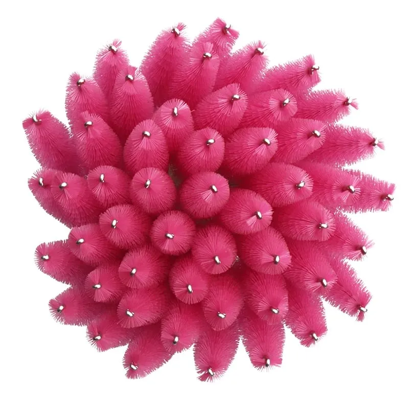 50pcs 반짝 이는 일회용 속눈썹 브러쉬 애플리케이터 완드 경기자 마스카라 눈썹 메이크업 도구 스풀러 빗 완드 스풀리 브러쉬 — image 3