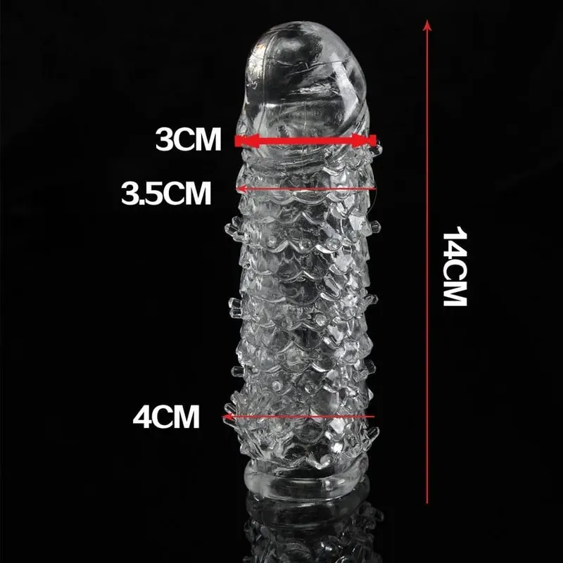 Fiskeskæl Form Delay Penis Extender Genanvendeligt ærme til mænd Clit MASSAGE GSpot Squirt Dildo Extension Sexprodukter Cockringe — image 5