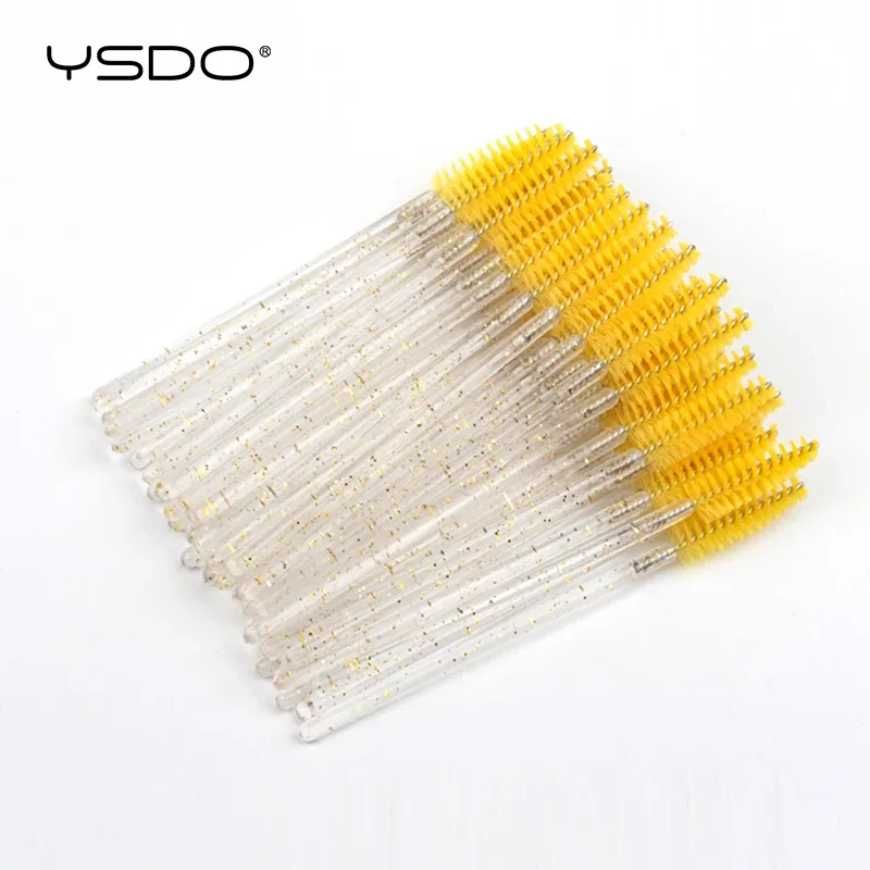 Buona qualità 5/50 pezzi pennelli per trucco ciglia in cristallo manico diamantato bacchette per mascara strumenti per estensione ciglia — image 12