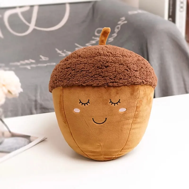 Bantal Mewah Awan Comel Sumbat Roti Keluarga Kreatif Lembut Telur Rebus Chestnut Hermit Crab Mainan Bantal Kereta Hiasan Rumah Mainan Kanak-kanak — image 18