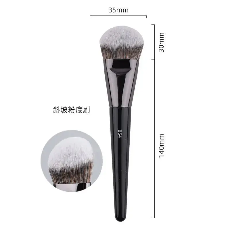 2pcs Foundation Makeup Brushes Liquid Foundation Base Make up Brush Angled Flat sided Detail Face Essential Beauty tools 854 820 — image 3
