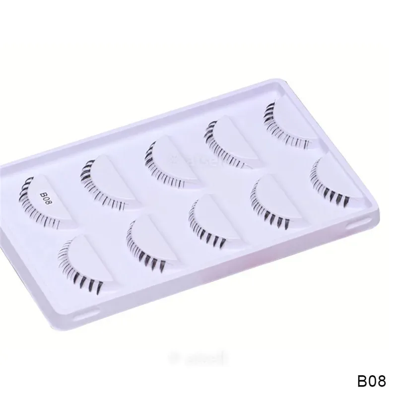 5 par nedre øjenvipper Pakke 8 forskellige stilarter under øjenvipper Bløde nedre øjenvipper 100 % håndlavede klare vipper i bund — image 3