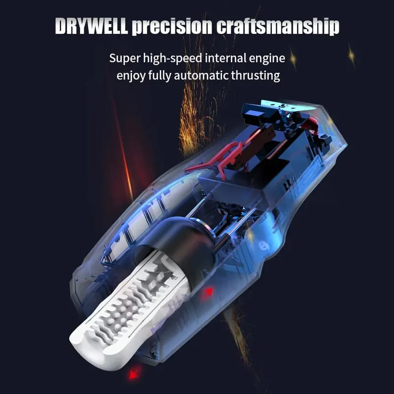 DRY WELL Spinta automatica Masturbatore maschile Pusher Controllo della velocità Realistico Vagina HIFI Altoparlante Bluetooth Giocattoli del sesso per gli uomini — image 5
