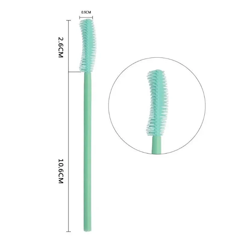50 stk silikone øjenvipper børster engangs mascara tryllestave applikator øjenvippe børste øjenvippeforlængelse Makeup værktøj