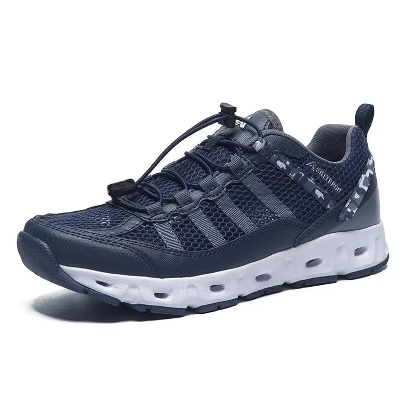 ใหม่Breathableตาข่ายรองเท้าผู้ชายน้ำหนักเบาสบายรองเท้าผ้าใบแฟชั่นLace Up Casualรองเท้าแบนรองเท้าZapatillas Hombre