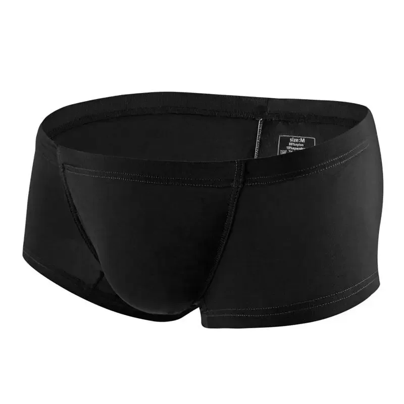 Biancheria intima da uomo sexy Boxer Solido sottile Mutandine di seta di ghiaccio Uomo Traspirante Vita bassa U Custodia convessa Mutande Uomo Cueca Calzoncillo — image 30