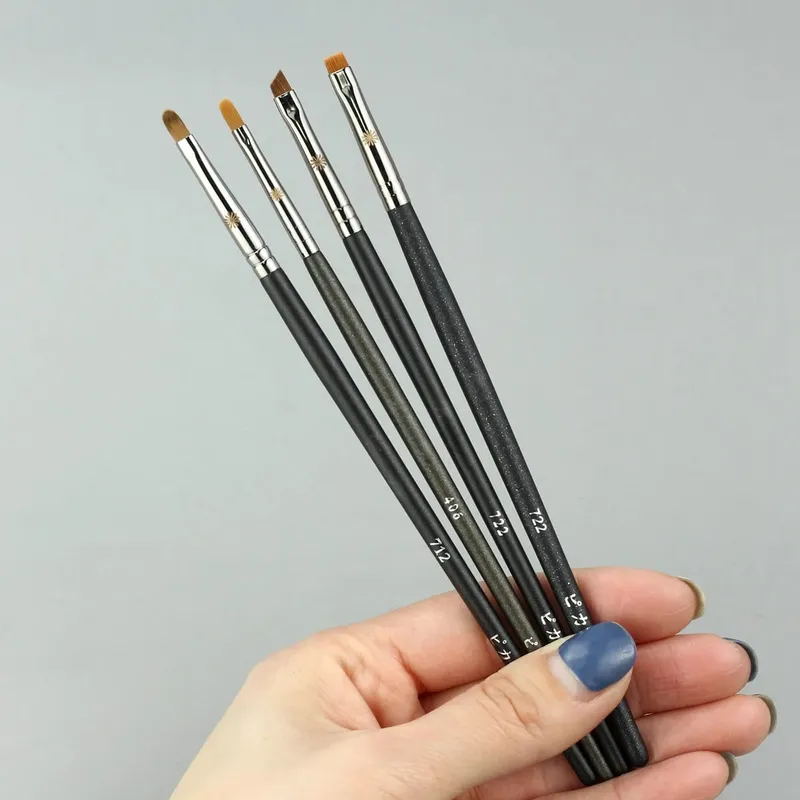 1 Stück Präzisions-Eyeliner, abgeschrägter Concealer, Make-up-Pinsel, konisch, Augenlid-Make-up-Pinsel, flacher Liner, flüssige Augenbraue, 406 712 722 — image 1