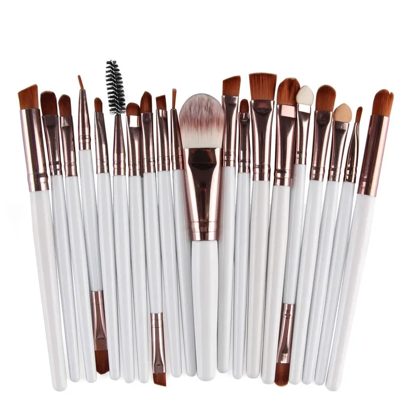 Set di pennelli per trucco da 20 pezzi Set di pennelli per trucco in polvere cosmetica Ombretto Eyeliner Fondotinta Miscela per fard Pennelli per trucco per donna di bellezza Maquiagem — image 26