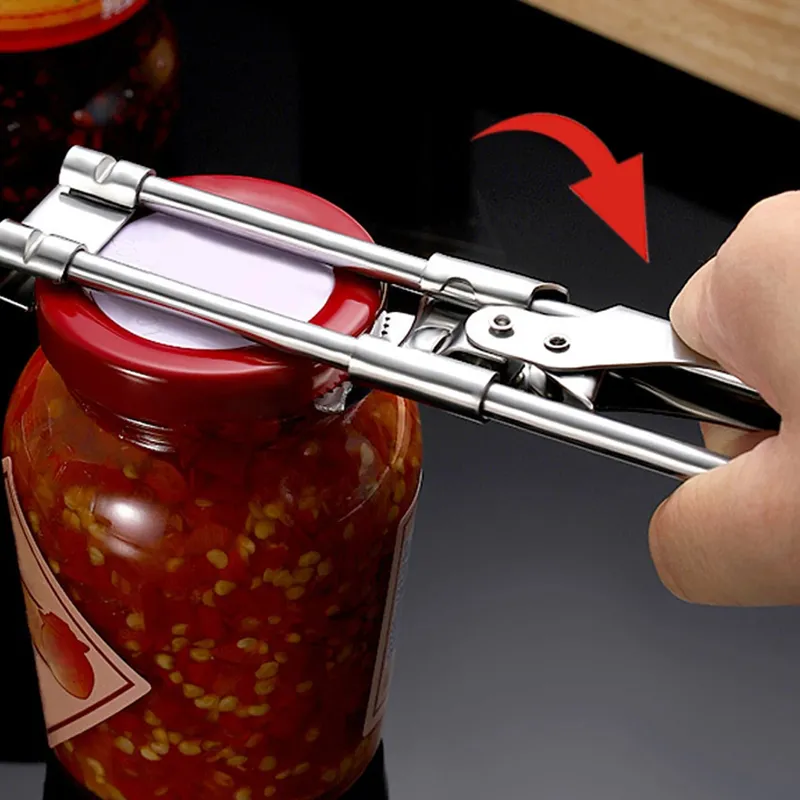 Apriscatole multifunzione regolabile Apriscatole manuale professionale in acciaio inossidabile Apriscatole per coperchio in vetro Accessori da cucina — image 10