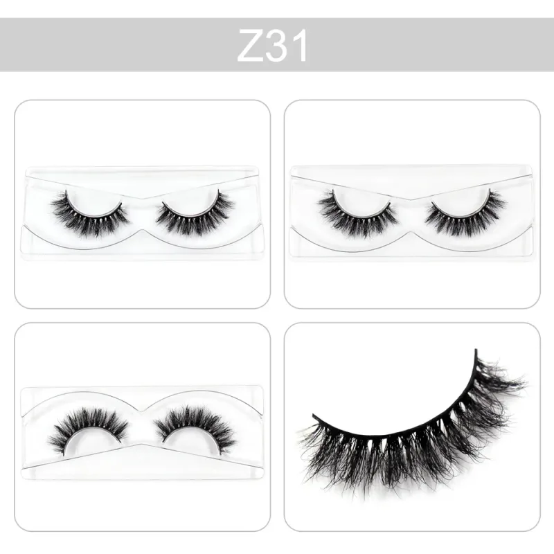 Trang điểm Mi 3D Lông mi chồn Wispy Volume Lông mi giả Kịch tính Mi Lông mi xù tự nhiên Hoàn thiện đầy đủ Quyến rũ mắt — image 36