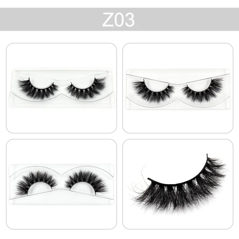 Trang điểm Mi 3D Lông mi chồn Wispy Volume Lông mi giả Kịch tính Mi Lông mi xù tự nhiên Hoàn thiện đầy đủ Quyến rũ mắt — image 11