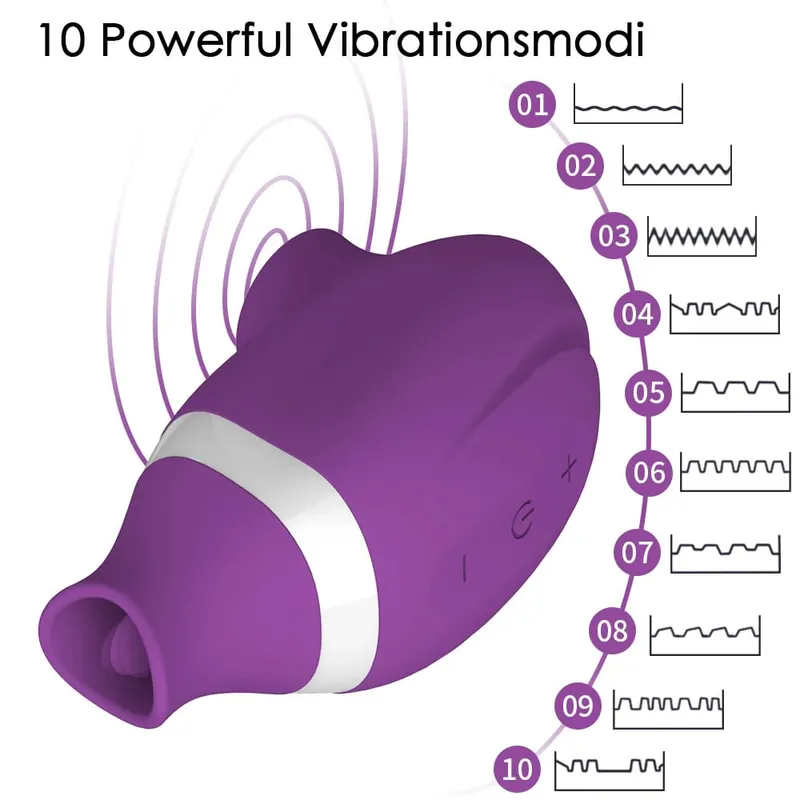 2 in 1 Clit Sucker Vibrator for Women Sucking Licking Double Stimulation Nipples Massagers Tongue Sex Toy Female Adult
