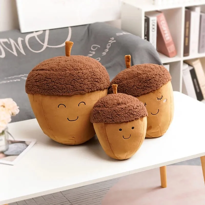 Bantal Mewah Awan Comel Sumbat Roti Keluarga Kreatif Lembut Telur Rebus Chestnut Hermit Crab Mainan Bantal Kereta Hiasan Rumah Mainan Kanak-kanak — image 5