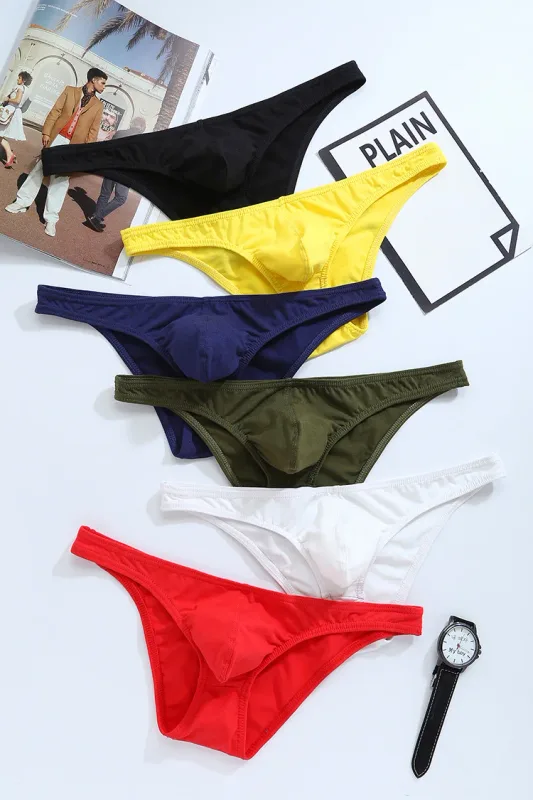4 Cotton Briefs Mens Comfortable Underpants Man Underwear Bikini Drop shipping Mens Breathable Low-rise Brief Panties Solid 1811 — image 9