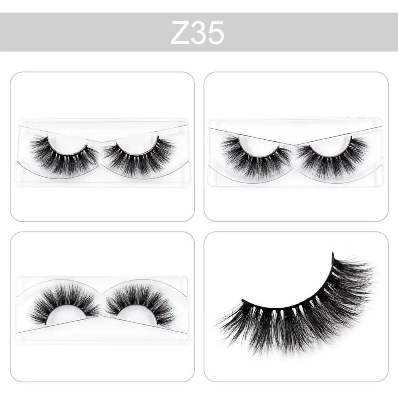 Trang điểm Mi 3D Lông mi chồn Wispy Volume Lông mi giả Kịch tính Mi Lông mi xù tự nhiên Hoàn thiện đầy đủ Quyến rũ mắt — image 40