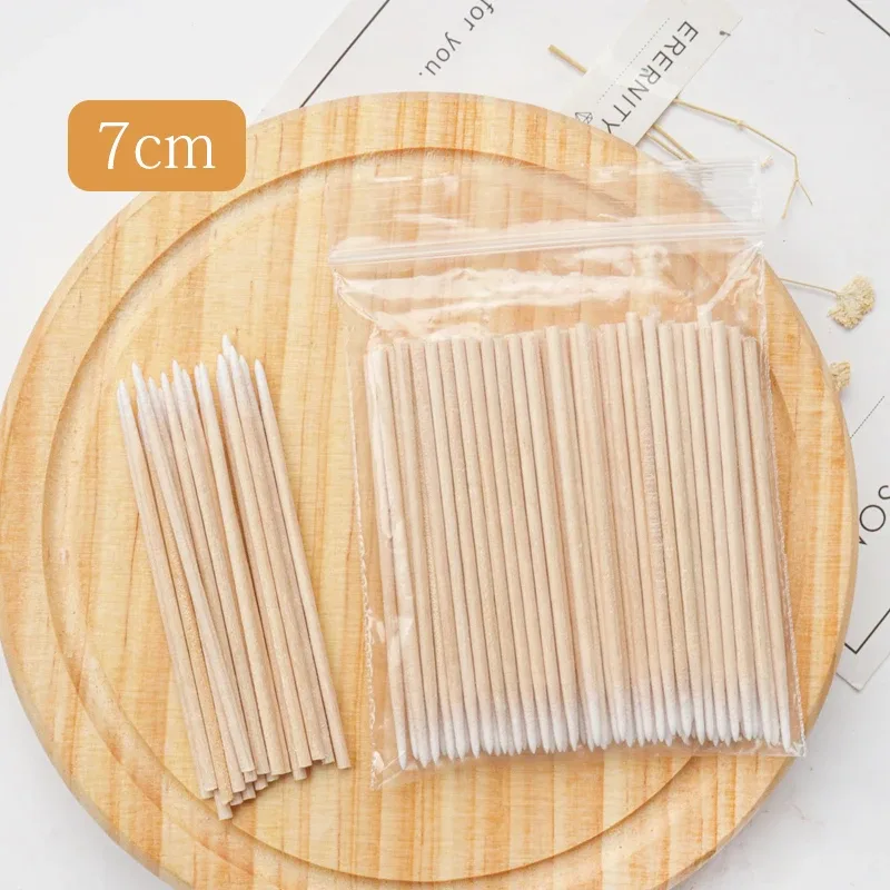 100 pcs Disposable ไม้ขนาดเล็กผ้าฝ้าย Swab Lint ฟรี Micro แปรงแต่งหน้าเครื่องมือ Eyelash Extension กาวถอดเครื่องมือ
