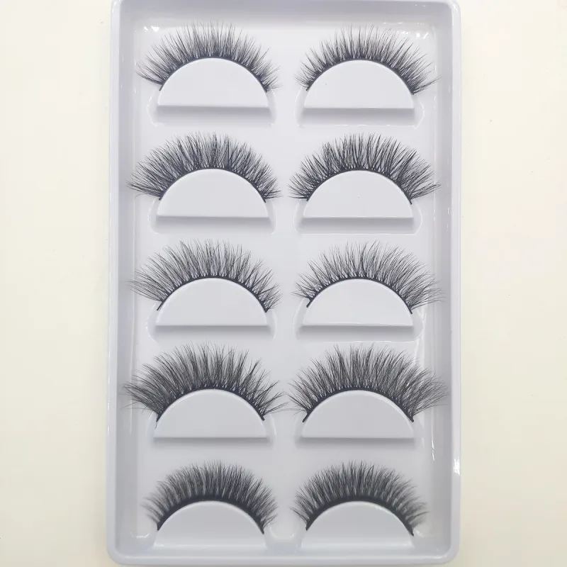 Natural 3D Mink False Eyelashes Makeup Fake Eye Lashes Faux Cils Make Up Beauty Tools Wholesale 5 Pairs — image 22