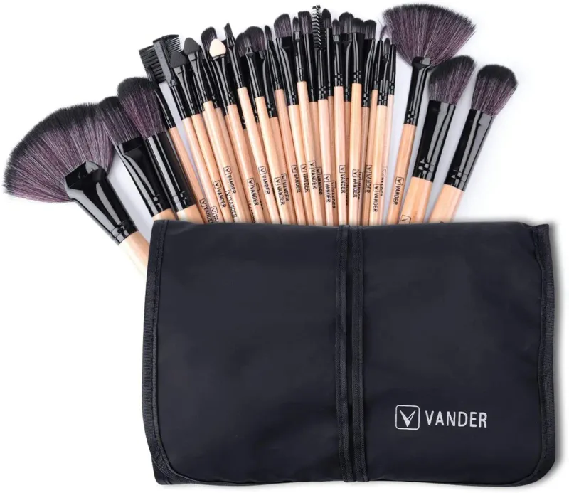 Set di pennelli per trucco 32 pezzi Pennello per fondotinta professionale in polvere per contorno ombretto per sfumare colori multipli — image 11