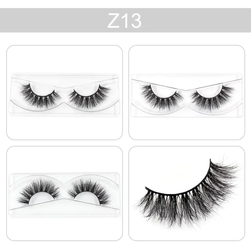 Trang điểm Mi 3D Lông mi chồn Wispy Volume Lông mi giả Kịch tính Mi Lông mi xù tự nhiên Hoàn thiện đầy đủ Quyến rũ mắt — image 19