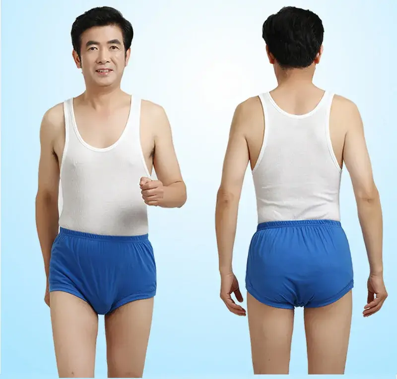 Men Briefs High Waist 100%Cotton Men Underwear Plus Size Cueca Masculina Soft Underpants Breathable Panties L-4XL For Daddy — image 6