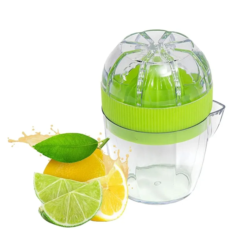 Presse-citron manuel en plastique avec couvercle, presse-citron Orange, presse-agrumes avec bec verseur, outils pour fruits KC0130