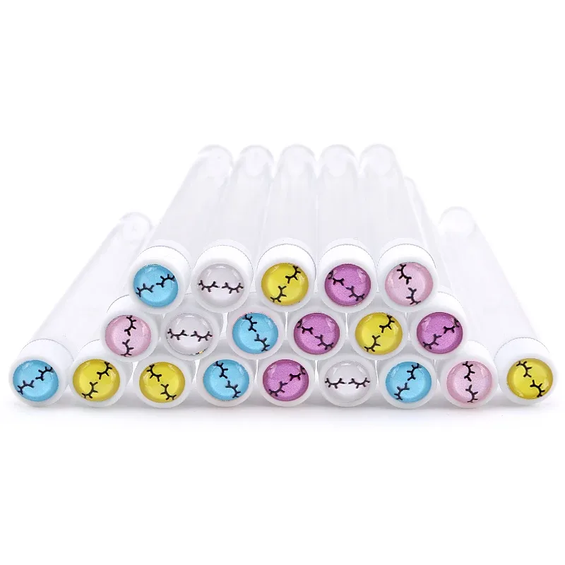 Tubes de pinceaux de maquillage réutilisables, 20 pièces, anti-poussière, Tubes de brosses à sourcils avec nouveaux cils, perceuse en résine, outil d'extension de cils remplaçable — image 9