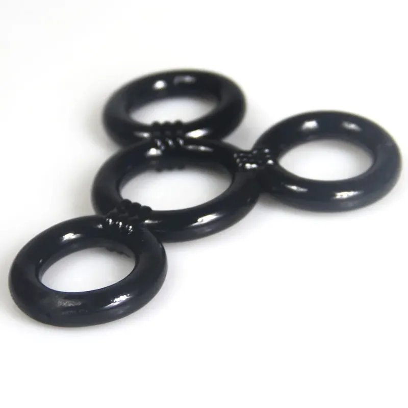 4 anillos/juego de anillo de silicona para pene retardante de eyaculación pene duradero erección consolador anillos productos para adultos juguetes sexuales masculinos para hombre — image 1