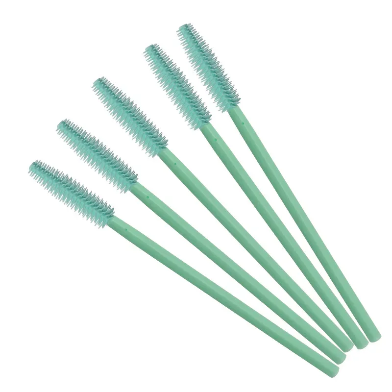 50pcs 일회용 실리콘 속눈썹 브러쉬 스풀 마스카라 완드 빗 스틱 브로우 브러쉬 속눈썹 연장 메이크업 화장품 도구 — image 9