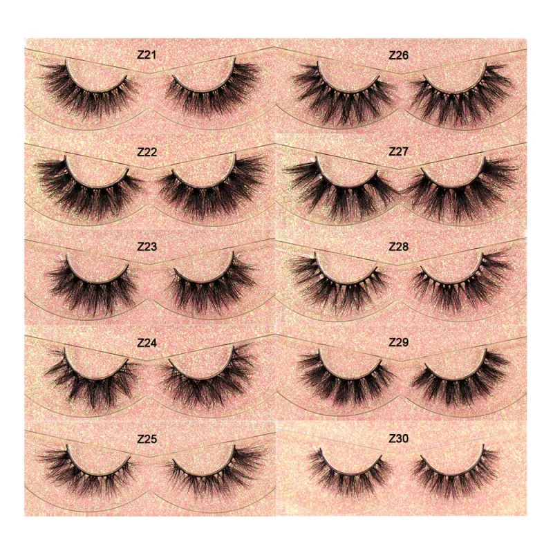 Trang điểm Mi 3D Lông mi chồn Wispy Volume Lông mi giả Kịch tính Mi Lông mi xù tự nhiên Hoàn thiện đầy đủ Quyến rũ mắt — image 4