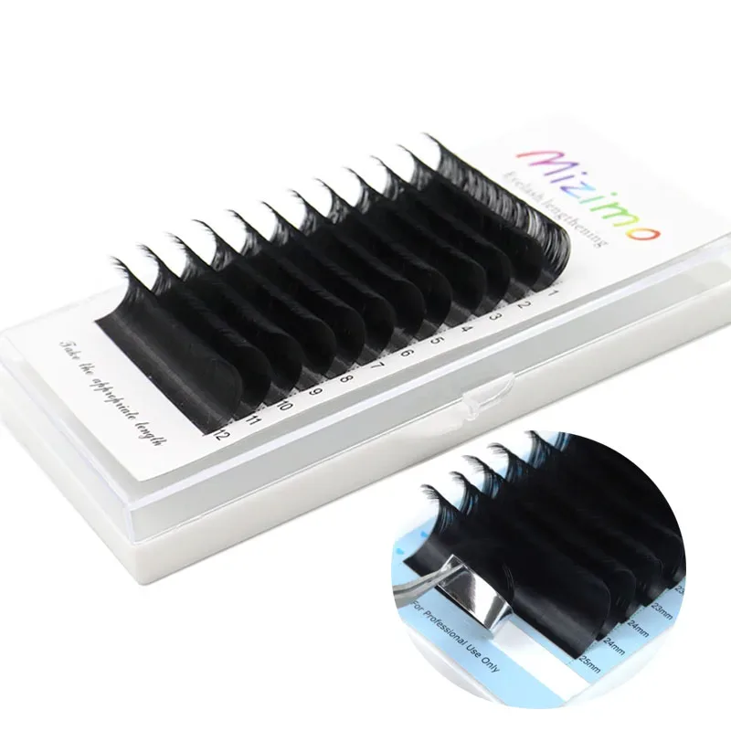 Mizimo 10mm-25mm C/D Nerz Wimpern Einzelne Gepfropfte Falsche Wimpern Schwarz Natürliche Erweiterte Blühenden Wimpern Augen Make-Up Wimpern — image 3
