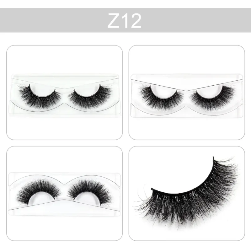 Trang điểm Mi 3D Lông mi chồn Wispy Volume Lông mi giả Kịch tính Mi Lông mi xù tự nhiên Hoàn thiện đầy đủ Quyến rũ mắt — image 18