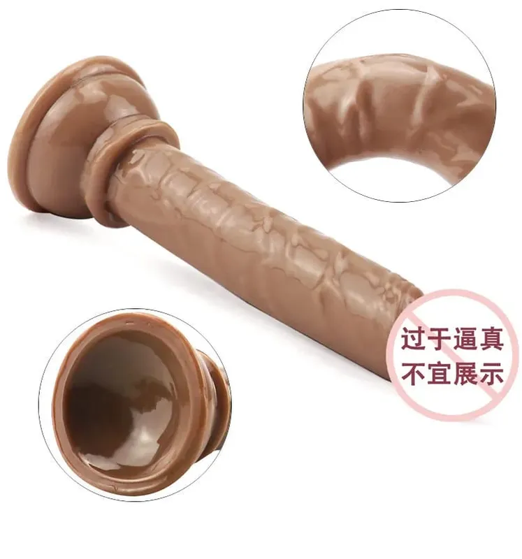 Erotico Morbido Gelatina Dildo Anal Butt Plug Pene Realistico Forte Ventosa Cazzo Giocattolo per Adulti Orgasmo del punto G Giocattoli Del Sesso per la Donna — image 3