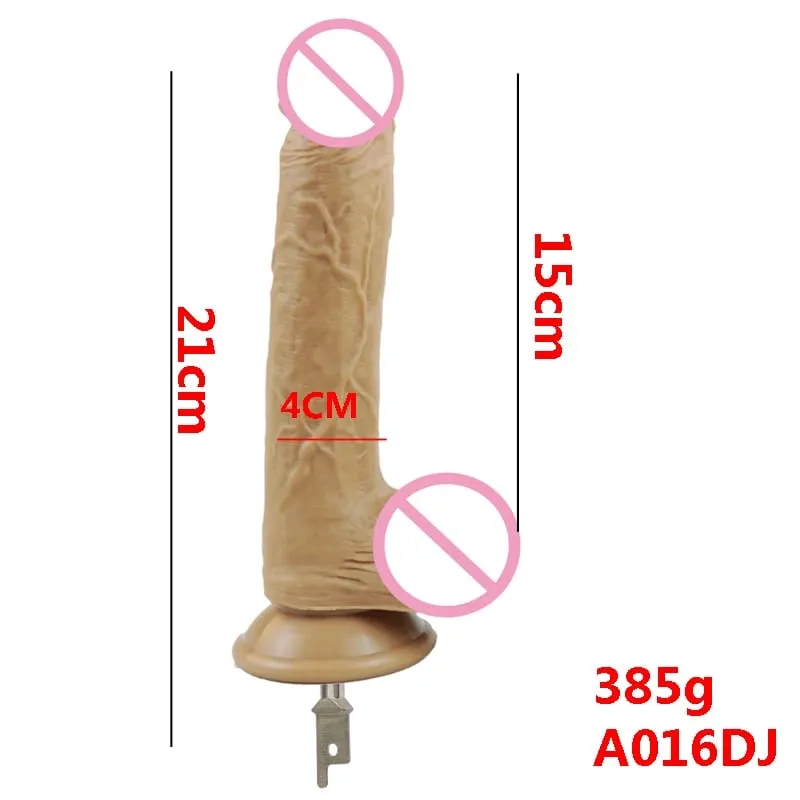 Lampiran Dildo Silikon Gergaji Timbal Balik untuk Saiz Berbeza Mesin Seks
