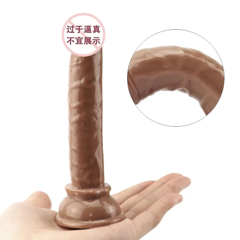 Erotico Morbido Gelatina Dildo Anal Butt Plug Pene Realistico Forte Ventosa Cazzo Giocattolo per Adulti Orgasmo del punto G Giocattoli Del Sesso per la Donna — image 5