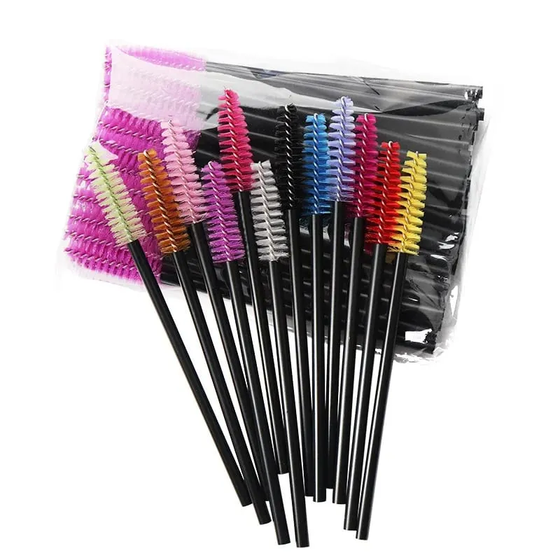 50 stk disponibel krystal øjenvippe børste Mascara tryllestave applikator diamant øjenvippe børster øjenvippeforlængelse kvinder makeup værktøj — image 6