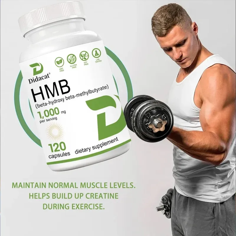 Super Strength HMB Supplement 1000mg per Serving with Vitamin D3 to Help Muscle Growth Lean Muscle Mass & Workout Recovery — image 2