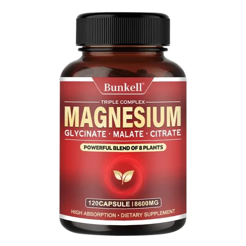 High Absorption Magnesium Glycinate Malate Citrate 100% Chelated Non-GMO Vegetarian Gluten Free 8 600 Mg 120 Capsules — image 8