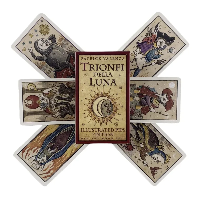 1pc Trionfi Della Luna Tarot Cards Fortune-telling Oracle Divination Edition Creativity ILLUSTRATED Moon Board Game Cards — image 5