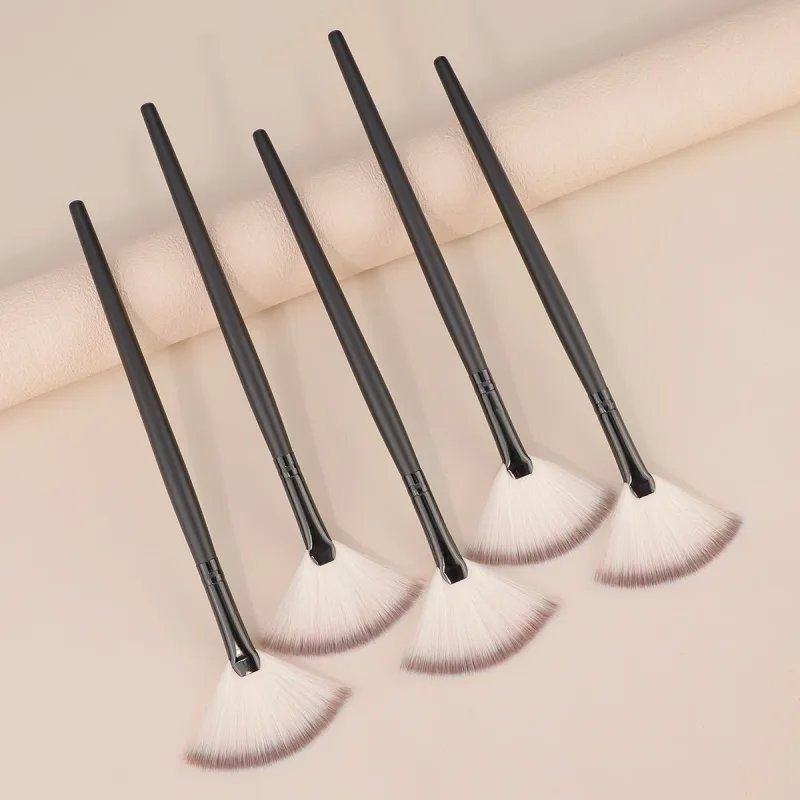 Professional Handmade Makeup Brushes Soft Saibikoho Goat Hair Small Fan Highlighter Eye Shadow Brush Ebony Handle Make Up Brush — image 4