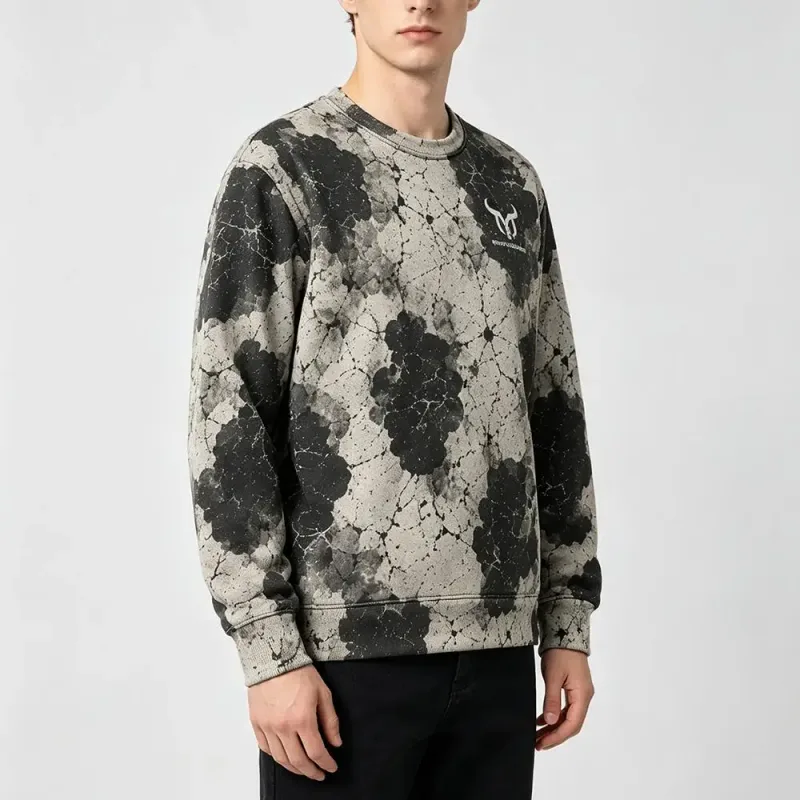Western-inspired Fossil-print Cow Pattern Sweatshirt Men Vintage All Over Print Pullover Streetwear Unisex Casual Long-sleeved — image 10