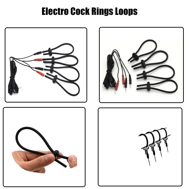 Anneau de pénis à choc électrique, électrostimulation du pénis, anneaux de Massage, jouets à thème médical pour hommes, accessoires de produits sexuels pour adultes — image 6