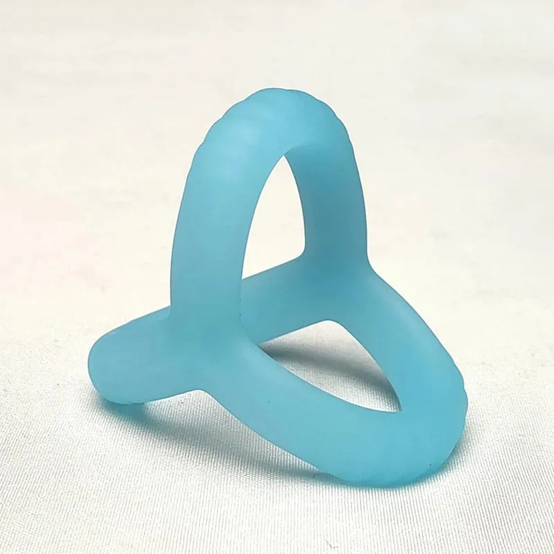 New Blue Luminous Penis Ring Reusable Silicone Semen Penis Ring Penis Enlargement Delayed Ejaculation Male Sex Toys — image 5