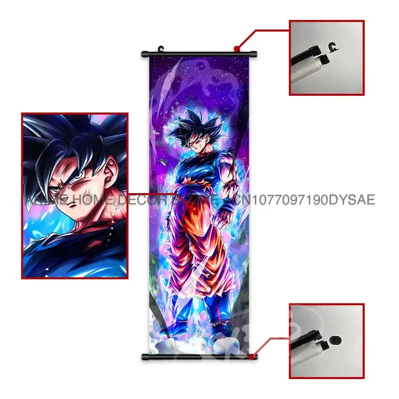 Dragon Ball Posters Anime Figures Wall Art Frieza Home Decor VegetaIII Scrolls Picture Goku Hanging Painting Son Gohan Wallpaper — image 5